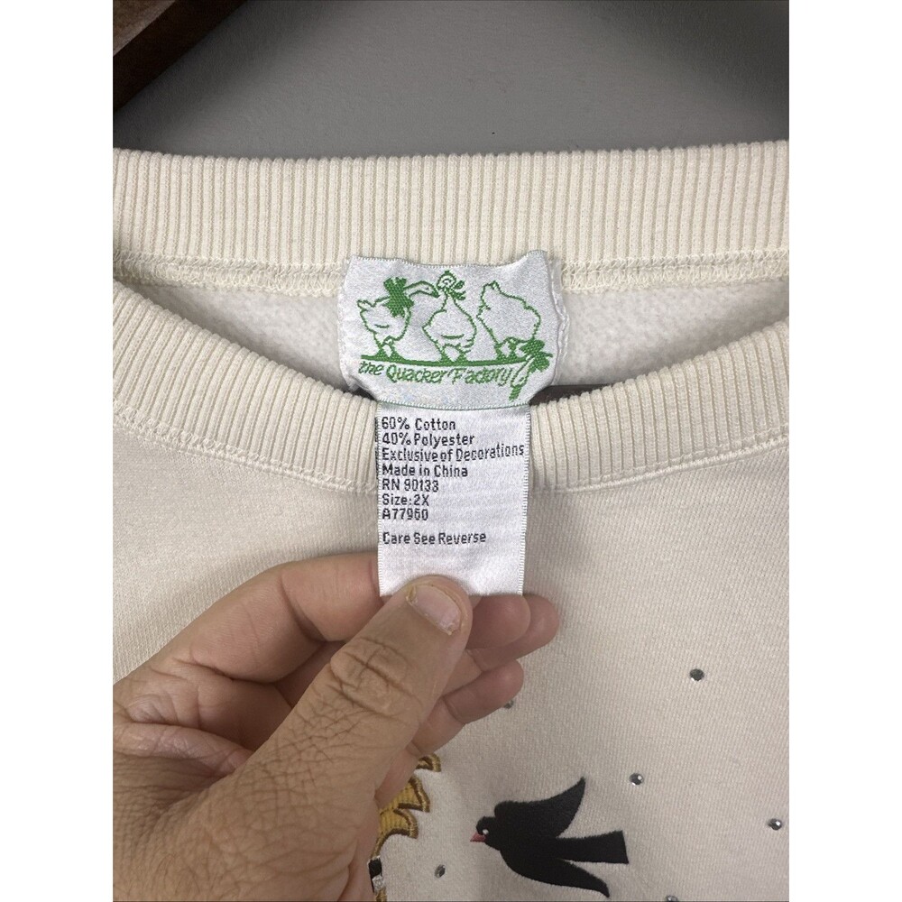 Quacker Factory Vintage Fall Harvest Sweater Women Size 2X - Picture 3 of 6